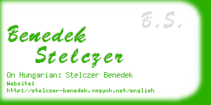 benedek stelczer business card